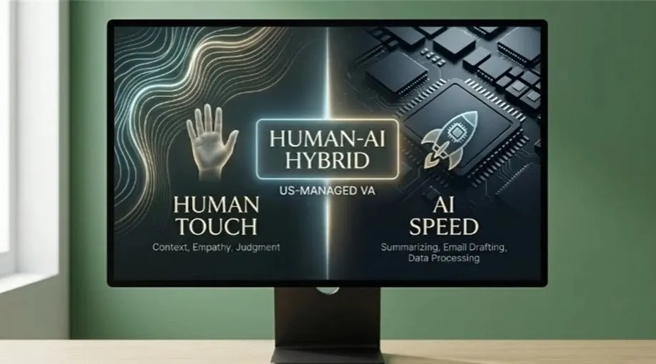 AI-powered Human Virtual Assistant Hybrid - US Managed Service